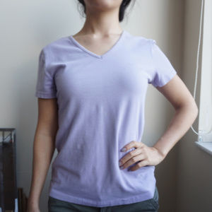 Basics Editions Purple V-Neck